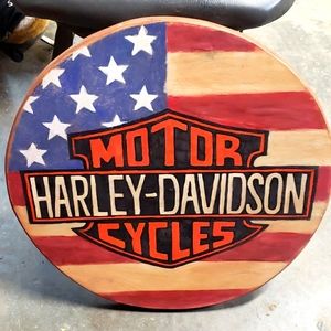 Wooden Harley Sign
